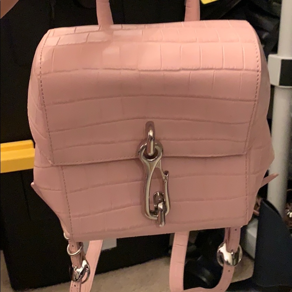 New Alexander Wang Hook Mini Croc Emboss Backpack
